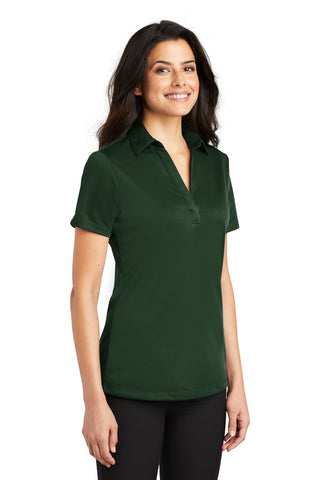 Port Authority Ladies Silk Touch Performance Polo (Dark Green)