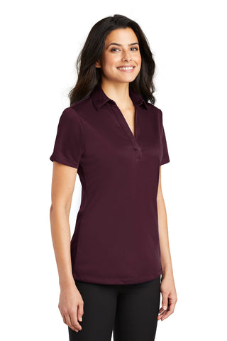 Port Authority Ladies Silk Touch Performance Polo (Maroon)