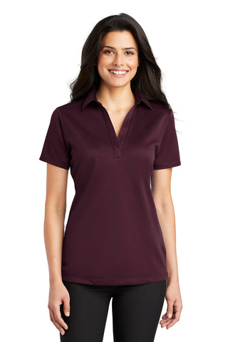 Port Authority Ladies Silk Touch Performance Polo (Maroon)