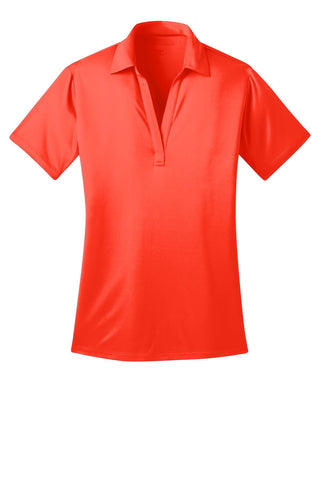 Port Authority Ladies Silk Touch Performance Polo (Neon Orange)