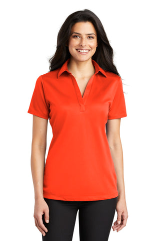 Port Authority Ladies Silk Touch Performance Polo (Neon Orange)