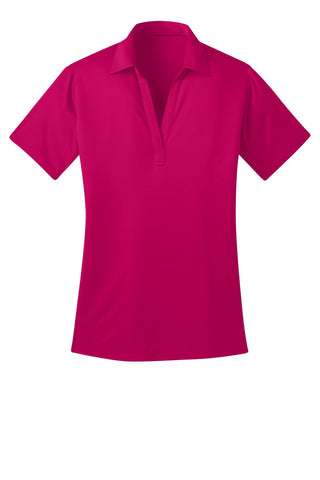 Port Authority Ladies Silk Touch Performance Polo (Pink Raspberry)