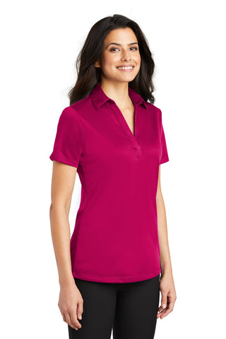 Port Authority Ladies Silk Touch Performance Polo (Pink Raspberry)