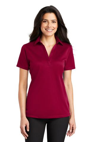 Port Authority Ladies Silk Touch Performance Polo (Red)