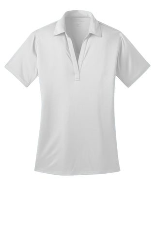 Port Authority Ladies Silk Touch Performance Polo (White)