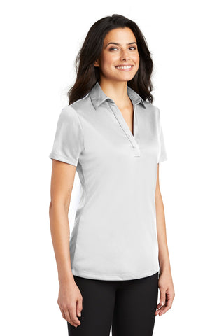 Port Authority Ladies Silk Touch Performance Polo (White)