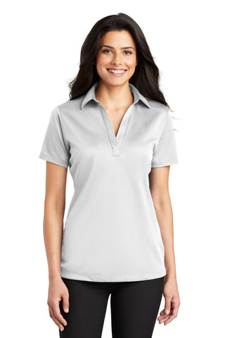 Port Authority Ladies Silk Touch Performance Polo (White)