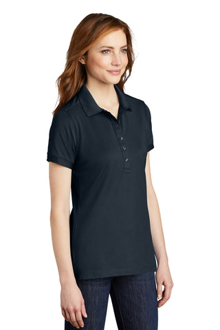 Port Authority Ladies Stretch Pique Polo (Dress Blue Navy)