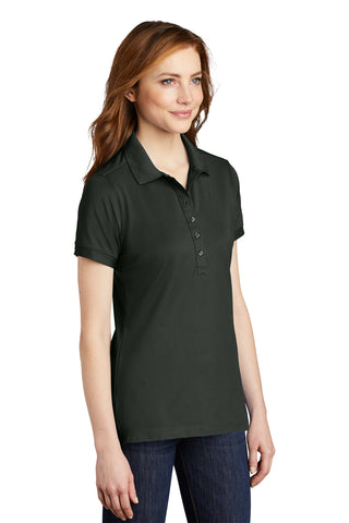 Port Authority Ladies Stretch Pique Polo (Grey Smoke)