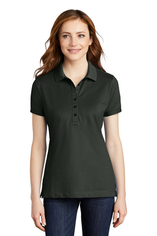 Port Authority Ladies Stretch Pique Polo (Grey Smoke)