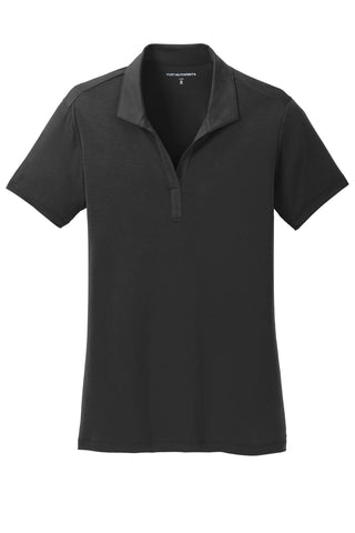 Port Authority Ladies Cotton Touch Performance Polo (Black)