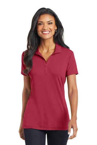 Port Authority Ladies Cotton Touch Performance Polo (Chili Red)