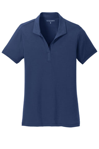 Port Authority Ladies Cotton Touch Performance Polo (Estate Blue)