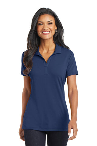 Port Authority Ladies Cotton Touch Performance Polo (Estate Blue)