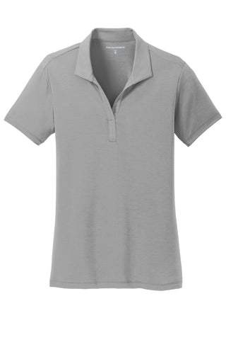 Port Authority Ladies Cotton Touch Performance Polo (Frost Grey)