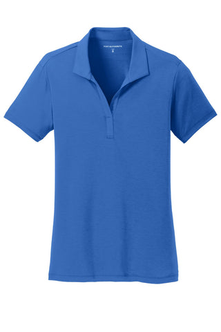 Port Authority Ladies Cotton Touch Performance Polo (Strong Blue)