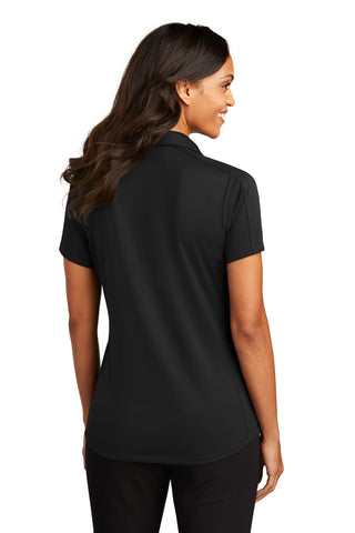 Port Authority Ladies Diamond Jacquard Polo (Black)