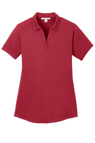 Port Authority Ladies Diamond Jacquard Polo (Rich Red)