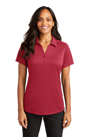 Port Authority Ladies Diamond Jacquard Polo (Rich Red)