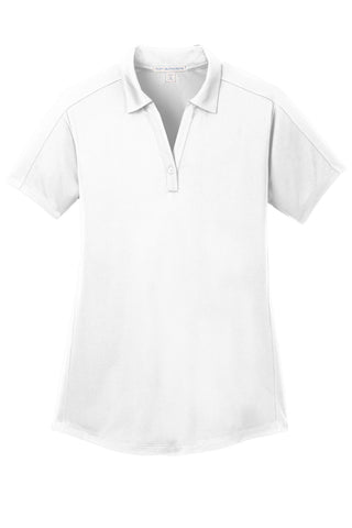 Port Authority Ladies Diamond Jacquard Polo (White)