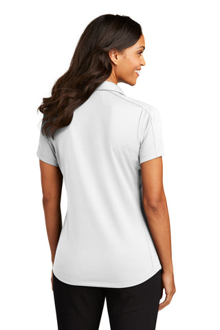 Port Authority Ladies Diamond Jacquard Polo (White)