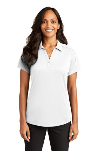 Port Authority Ladies Diamond Jacquard Polo (White)