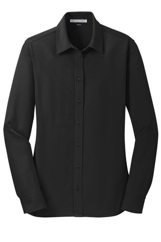 Port Authority Ladies Dimension Knit Dress Shirt (Black)