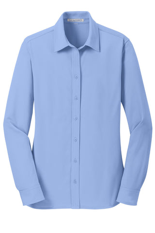 Port Authority Ladies Dimension Knit Dress Shirt (Dress Shirt Blue)