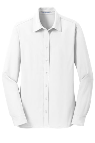 Port Authority Ladies Dimension Knit Dress Shirt (White)