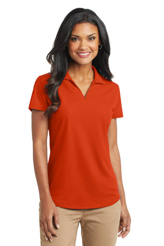 Port Authority Ladies Dry Zone Grid Polo (Autumn Orange)