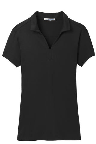 Port Authority Ladies Rapid Dry Mesh Polo (Black)