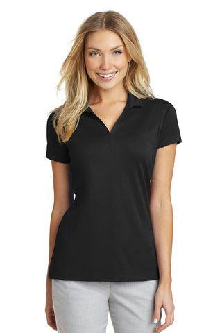 Port Authority Ladies Rapid Dry Mesh Polo (Black)