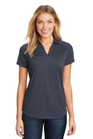 Port Authority Ladies Digi Heather Performance Polo (Dark Grey)