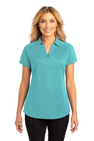 Port Authority Ladies Digi Heather Performance Polo (Maui Blue)