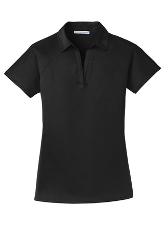 Port Authority Ladies Crossover Raglan Polo (Black)