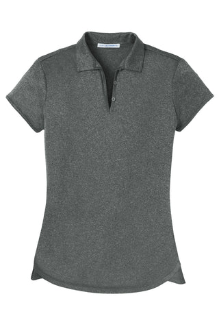 Port Authority Ladies Trace Heather Polo (Charcoal Heather)