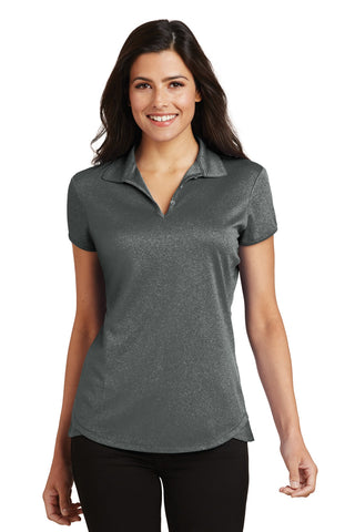 Port Authority Ladies Trace Heather Polo (Charcoal Heather)