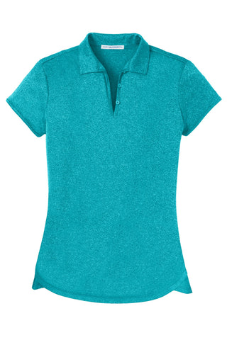 Port Authority Ladies Trace Heather Polo (Tropic Blue Heather)