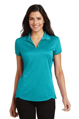 Port Authority Ladies Trace Heather Polo (Tropic Blue Heather)