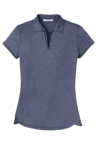 Port Authority Ladies Trace Heather Polo (True Navy Heather)