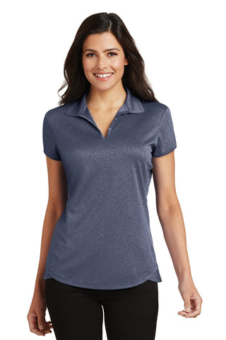 Port Authority Ladies Trace Heather Polo (True Navy Heather)