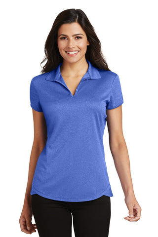 Port Authority Ladies Trace Heather Polo (True Royal Heather)