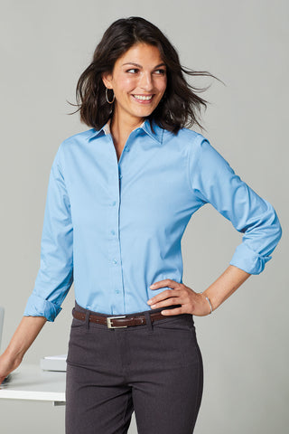 Port Authority Ladies Long Sleeve Easy Care Shirt (Maui Blue)