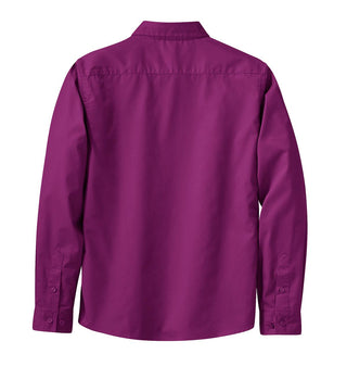 Port Authority Ladies Long Sleeve Easy Care Shirt (Deep Berry)