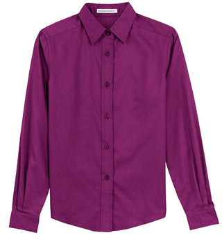 Port Authority Ladies Long Sleeve Easy Care Shirt (Deep Berry)