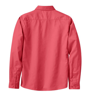 Port Authority Ladies Long Sleeve Easy Care Shirt (Hibiscus)