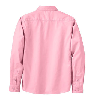 Port Authority Ladies Long Sleeve Easy Care Shirt (Light Pink)