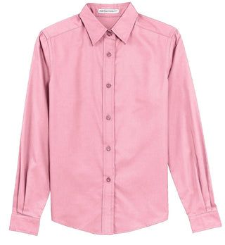 Port Authority Ladies Long Sleeve Easy Care Shirt (Light Pink)