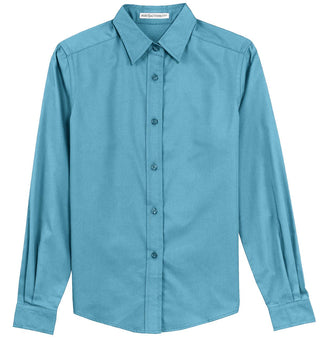 Port Authority Ladies Long Sleeve Easy Care Shirt (Maui Blue)