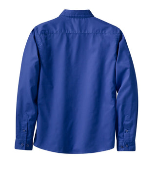 Port Authority Ladies Long Sleeve Easy Care Shirt (Royal/ Classic Navy)